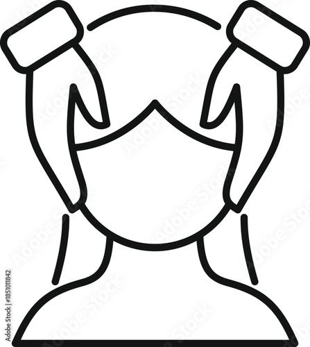 Woman enjoying head massage for wellness and relaxation