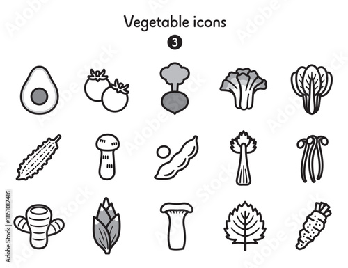 シンプルアイコン集 野菜3