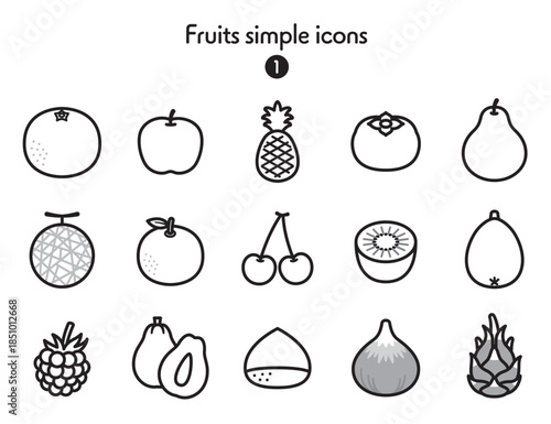 シンプルアイコン集 果物1