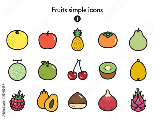シンプルアイコン集 果物1