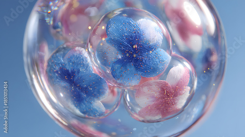Flowers in a transparent sphere