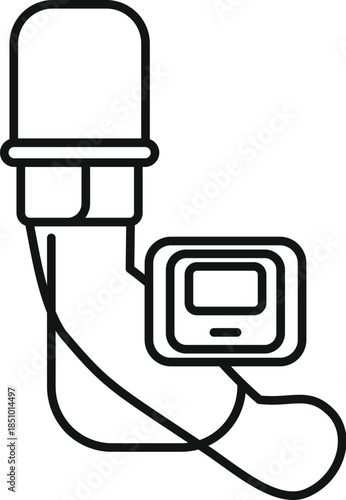 Tdcs device stimulating brain, showing a medical technology for electrotherapy