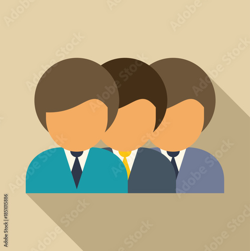 Business team members abstract illustration