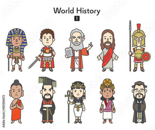 世界史 人物全身イラスト1