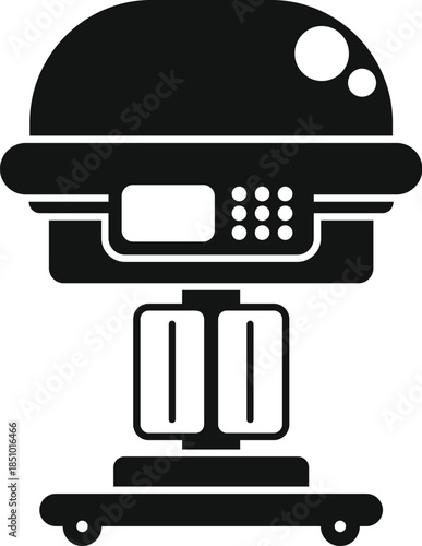 Infant incubator with controls and wheels providing essential care for babies