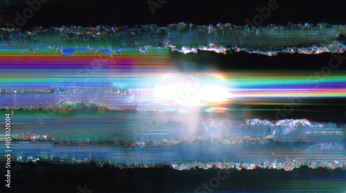 Abstract digital texture mimicking corrupted video tape with colorful distortion