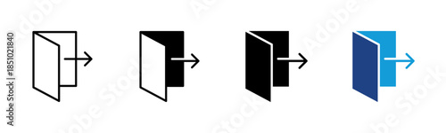 Leave icon set multiple style collection