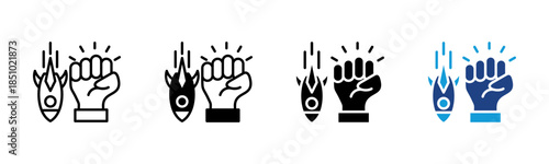 Traumatic icon set multiple style collection