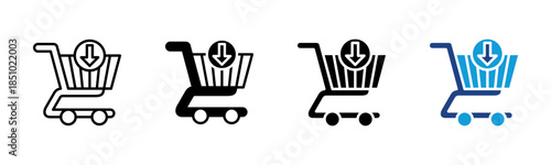 Order icon set multiple style collection