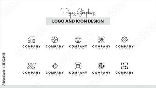 Abstract Minimal Branding Logo Icon Collection