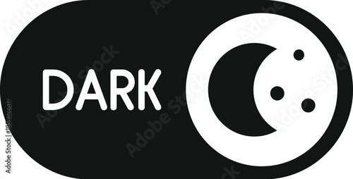 Dark mode toggle showing a moon icon for user interface settings
