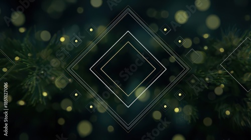 Wallpaper Mural Abstract design with golden geometric shapes on a dark background. Torontodigital.ca