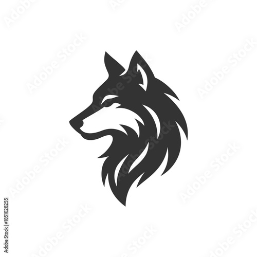 Strong wolf head logo design showcases courage and strength for your brand identity and marketing