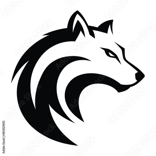 Fox and wolf head vector icon illustration