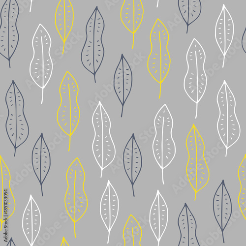 北欧風の植物のシームレスパターン