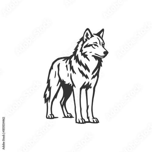 Alpha Ember Wolf Curved Shapes