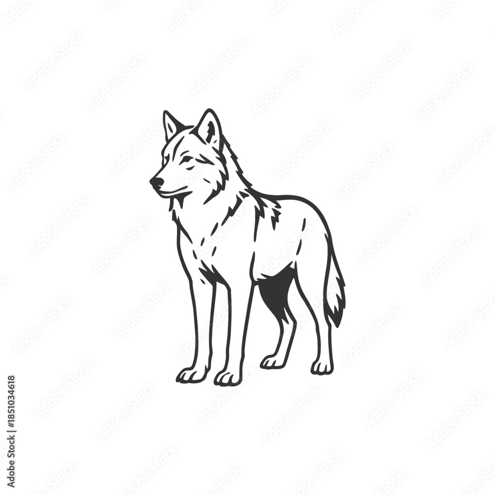 Fototapeta premium Crystal Fang Wolf Precise Shape