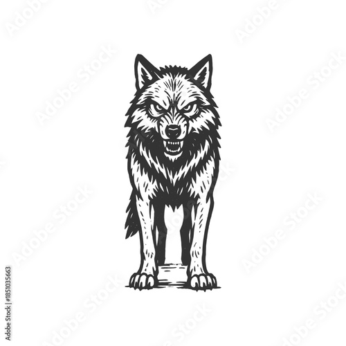 Lunar Rift Wolf Gradient-Free Logo