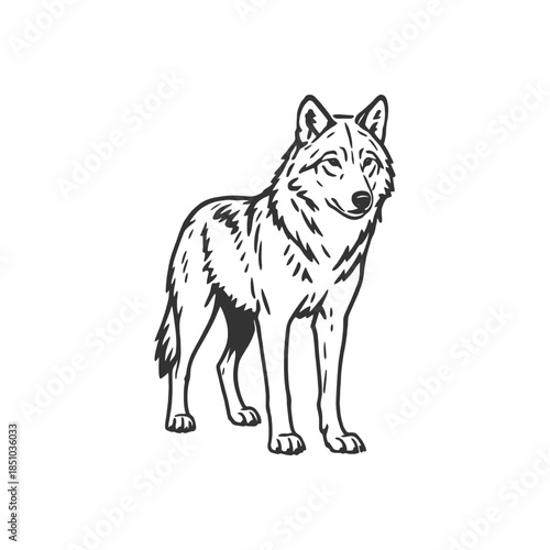 Polar Mist Wolf Smooth Outline