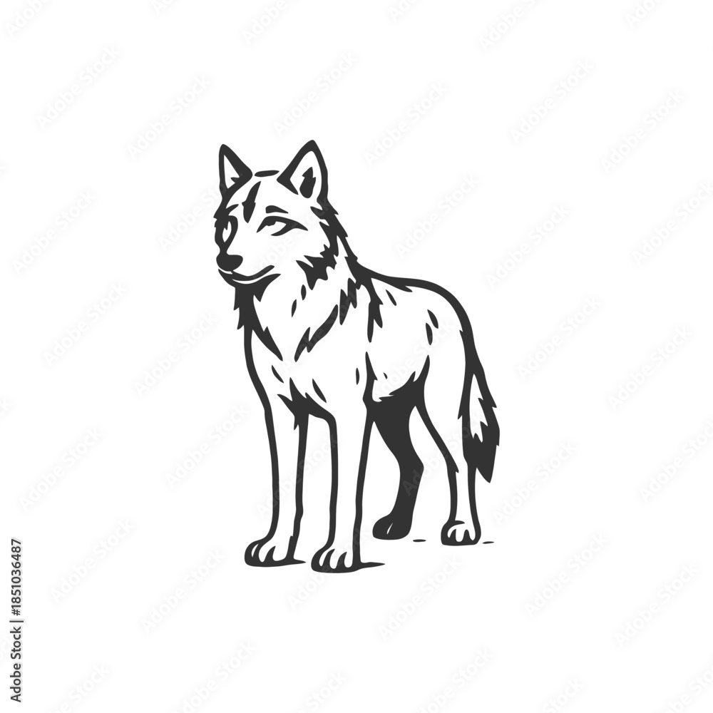 Obraz premium Starcrest Wolf Carved Motion Mark