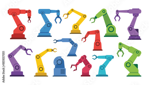 Robotic arms automation technology industry concept