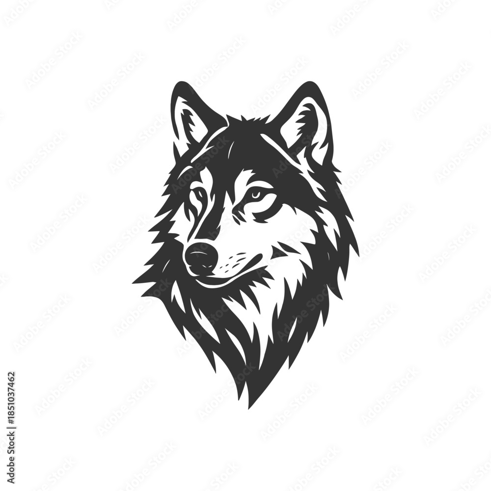 Fototapeta premium Wolf Vector Dark Freeze Edge