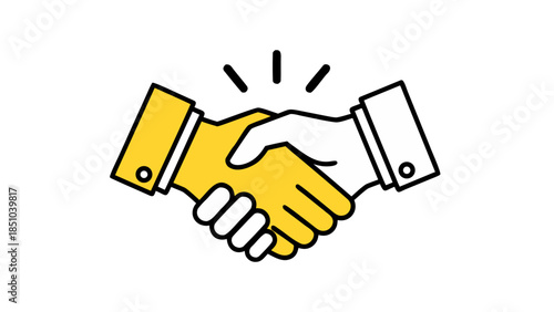 Business Handshake Icon: Agreement, Partnership, Success