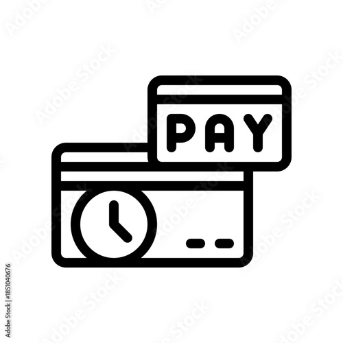 payment pending line icon