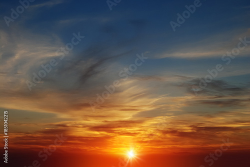 Dramatic Cloudy Sky Background with Natural Light and Atmospheric Clouds