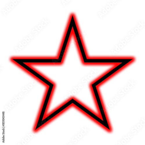 A shiny 3d red star icon isolated on a white background, featuring a bright glossy design as a festive Christmas celebration symbol or decorative vector art element for web awards