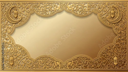Crescent moon and star decorative panel