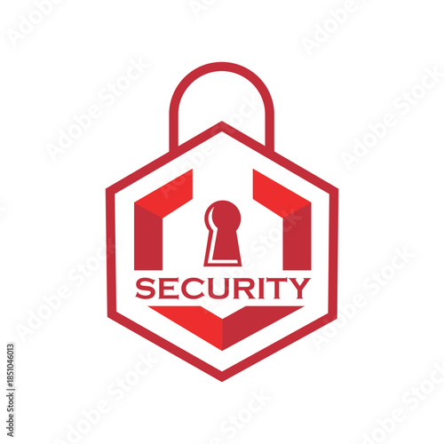 Modern Geometric Padlock Security Logo Design for Digital Protection and Data Safety