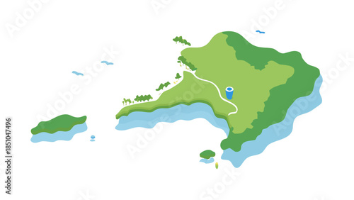 Aerial View of Vinh Hy Bay, a Hidden Coastal Gem in Southern Vietnam.