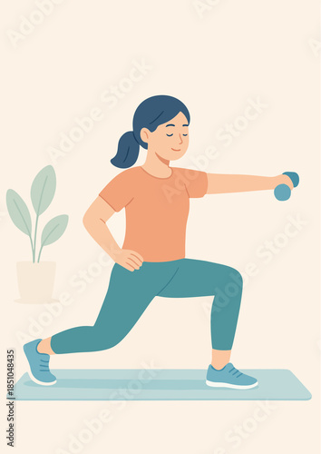 Athletic fitness woman and little girl doing yoga exercise and gymnastics workout as a black vector silhouette illustration of healthy active people
