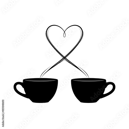 cup of coffee with hearts