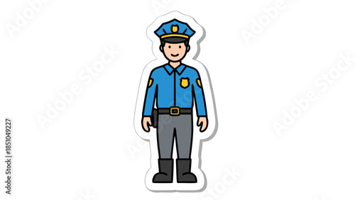 Cartoon Police Officer Icon