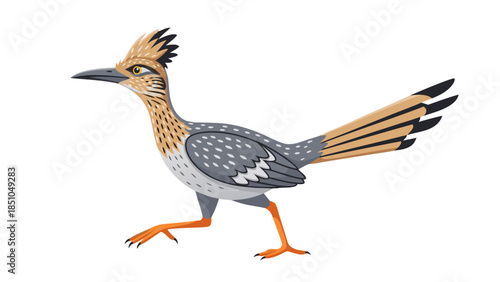 Cartoon Roadrunner Bird Illustration