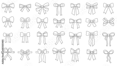 Collection of Elegant Bow Ties for Fashion Accessories and Decor