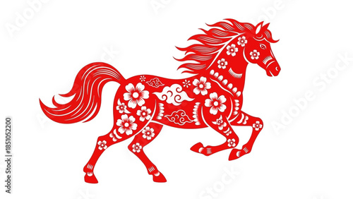 2026 chinese new year design featuring a horse zodiac illustration