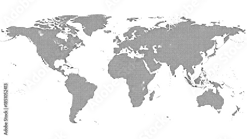 Detailed world map with dots