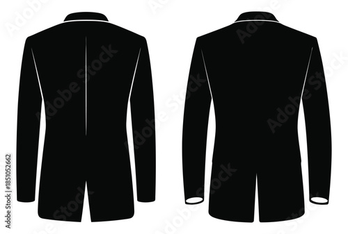 Detailed comparison of back vent styles for classic black formal jacket designs