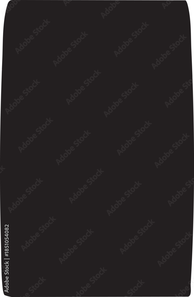 Obraz premium a black rectangle with rounded corners on a white background