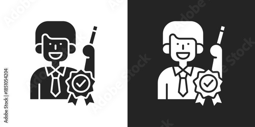 Course Recommendations Icon In Black And White Glyph Style