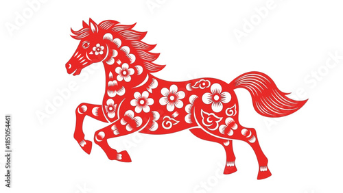 2026 chinese new year design featuring a horse zodiac illustration
