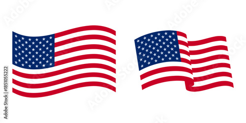 United States American flag waving Stars and Stripes symbol