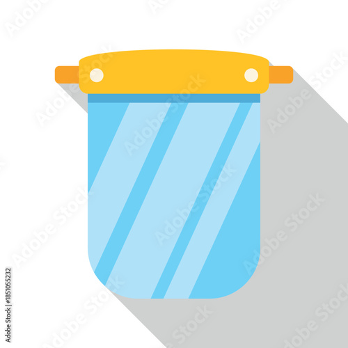 Face shield vector illustration for personal protective equipment and healthcare safety