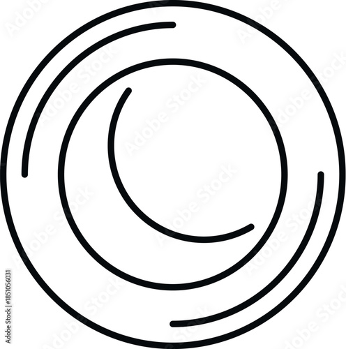 Celestial body icon representing space, astronomy, and planetary orbit