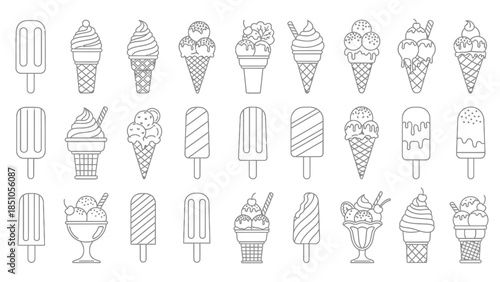 Colorful Ice Cream Cones Collection for Fun Summer Treats