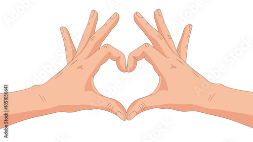 Beautiful Hands Forming Heart Shape Love and Care Health and Wellness Concept