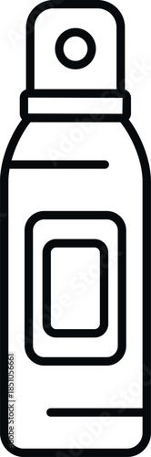 Aerosol spray can in an outline style representing hygiene and cosmetic products